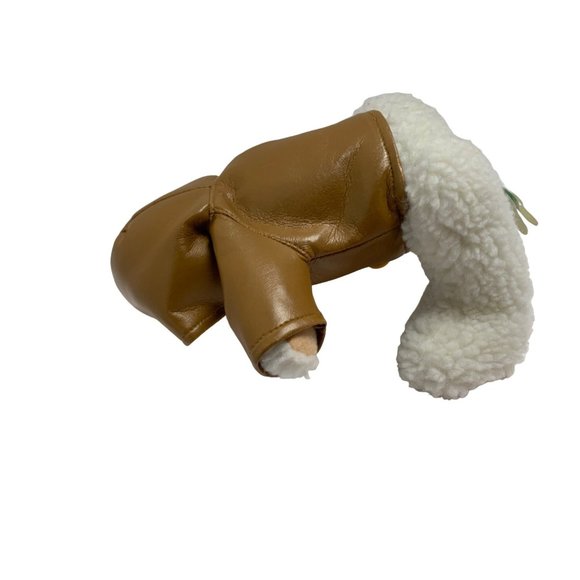 Cuddletown Friends Vintage plush Stuffed Animal Toy with Faux Leather Jacket 8.5 - Picture 4 of 4